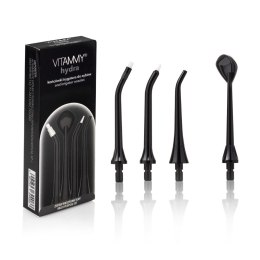 VITAMMY HYDRA CZARNE Końcówki do irygatora, wielofunkcyjne, 4 szt.