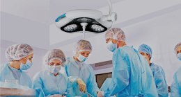 FAMED HELIOS 160/160C Lampa operacyjna dwuramienna sufitowa, dwukopułowa