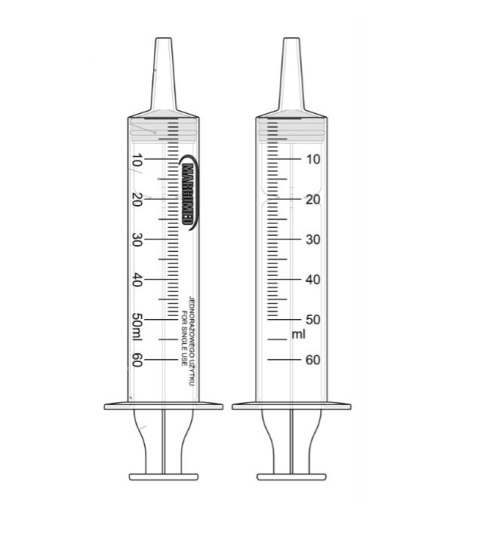 MARGOMED 50 ml Strzykawka do cewników, sterylna typu Janet
