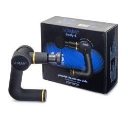VITAMMY BODY 6 CZARNY Pistolet do masażu ciała, obrotowy uchwyt, lekki i bezpieczny