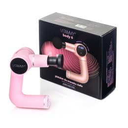 VITAMMY BODY 6 RÓŻOWY Pistolet do masażu ciała, ergonomiczny uchwyt obrotowy
