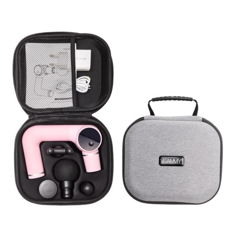 VITAMMY BODY 6 RÓŻOWY Pistolet do masażu ciała, ergonomiczny uchwyt obrotowy