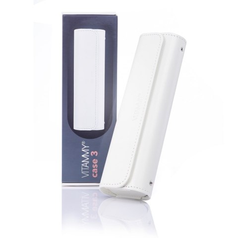 VITAMMY CASE 3 BIAŁE Etui podróżne na szczoteczkę soniczną, imitacja skóry, uniwersalne