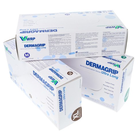 ZARYS DERMAGRIP ULTRA LONG L Rękawiczki nitrylowe medyczne, bezpudrowe, 100 szt.