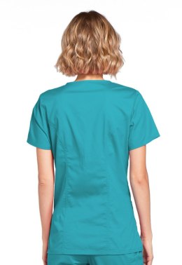 SPI ROZM. XS Bluza medyczna damska Core Stretch Mock Wrap, Teal Blue, 4728/TLBW/XS