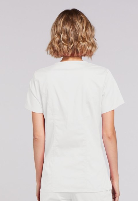 STELO ROZM. L Bluza medyczna damska Round Neck Top, 4728/WHTW/L