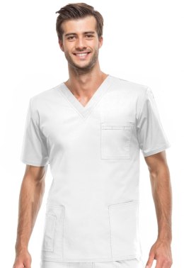 STELO ROZM. M Bluza medyczna unisex z dekoltem V, 4725/WHTW/M