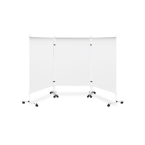 UBM PARAWAN PM-3 BAWEŁNA Trzyskrzydłowy parawan medyczny z zasłoną, mobilny, biały