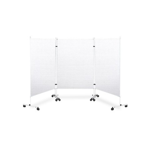 UBM PM-3 BIAŁY Parawan trzyskrzydłowy medyczny, zmywalny, na kółkach