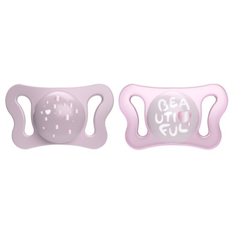CHICCO PHYSIO MICRO 0-2M Smoczek uspokajający silikonowy, różowy, 2 szt.