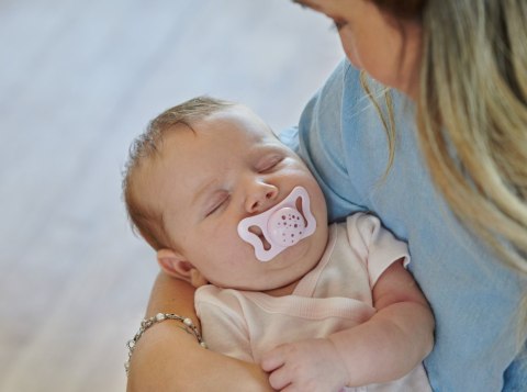 CHICCO PHYSIO MICRO 0-2M Smoczek uspokajający silikonowy, różowy, 2 szt.