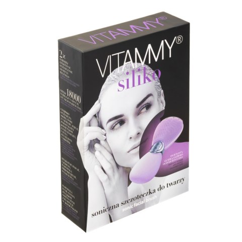 VITAMMY SILIKO LAWENDOWA Szczoteczka soniczna do twarzy, masażer, oczyszczanie