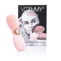 VITAMMY SILIKO PUDROWY RÓŻ Szczoteczka soniczna do twarzy, masażer, oczyszczanie