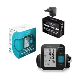 VITAMMY NEXT 5 BASIC + POWER MICRO Ciśnieniomierz z wykrywaniem arytmii, USB