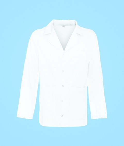 STELO ROZM. XS Marynarka medyczna męska zapinana na napy, biała, 89010/WHTT/XS