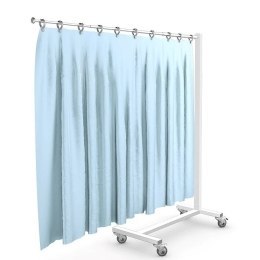 TECHMED 70-200cm BIAŁY ZZ3 Parawan teleskopowy mobilny lakierowany, zasłona PVC