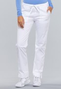 STELO ROZM. XXS Spodnie medyczne damskie Mid Rise Slim Drawstring, 4203/WHTW/XXS