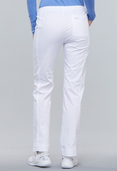 STELO ROZM. XXS Spodnie medyczne damskie Mid Rise Slim Drawstring, 4203/WHTW/XXS