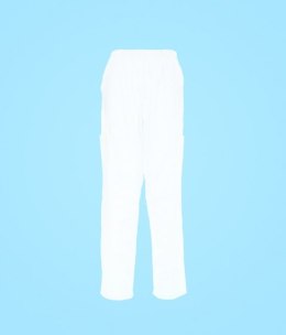 STELO ROZM. M Spodnie medyczne męskie, białe, zwężane, 89040/WHTT/M