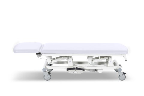 UBM STEL22 Stół zabiegowy, dwu segmentowy z regulacją elektryczną, biały 01