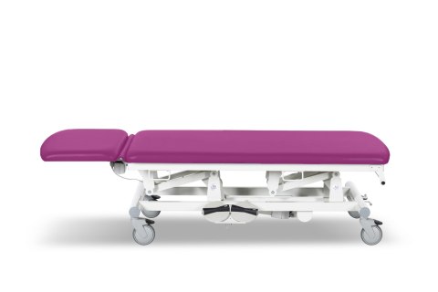 UBM STEL22 Stół zabiegowy, dwu segmentowy z regulacją elektryczną, fuksjowy 19