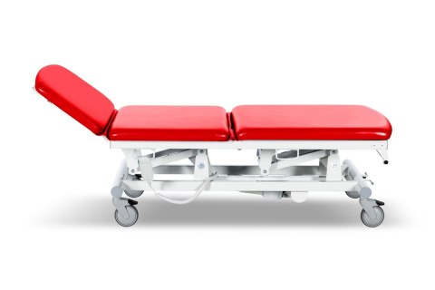 UBM STEL31 CZERWONY 11 Stół zabiegowy, trójsegmentowy z regulacją elektryczną