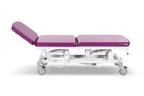 UBM STEL31 FUKSJOWY 19 Stół zabiegowy, trójsegmentowy z regulacją elektryczną