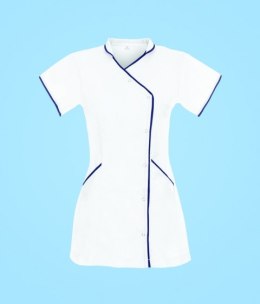 STELO ROZM. XXS Tunika medyczna rozpinana ze stójką, granat. lamówka, 88041/WHTT/XXS