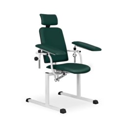 UBM FL-1 CIEMNOZIELONY 12 Fotel do pobierania krwi, regulacja oparcia i podłokietników