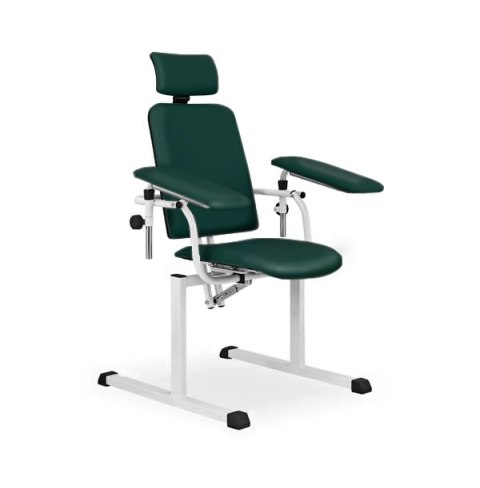 UBM FL-1 CIEMNOZIELONY 12 Fotel do pobierania krwi, regulacja oparcia i podłokietników