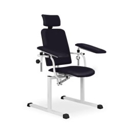 UBM FL-1 CZARNY 10 Fotel do pobierania krwi, regulowane podłokietniki i zagłówek