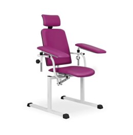 UBM FL-1 FUKSJOWY 19 Fotel do pobierania krwi, fotel laryngologiczny z regulacją