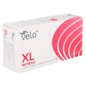 VELO NITRILE BLUE XL Rękawice nitrylowe zabiegowe bezpudrowe, niebieskie, 100 szt.