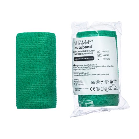 VITAMMY AUTOBAND ZIELONY 10cm x 450cm Elastyczny bandaż kohezyjny samoprzylepny