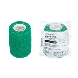 VITAMMY AUTOBAND ZIELONY 7,5cm x 450cm Elastyczny bandaż kohezyjny samoprzylepny