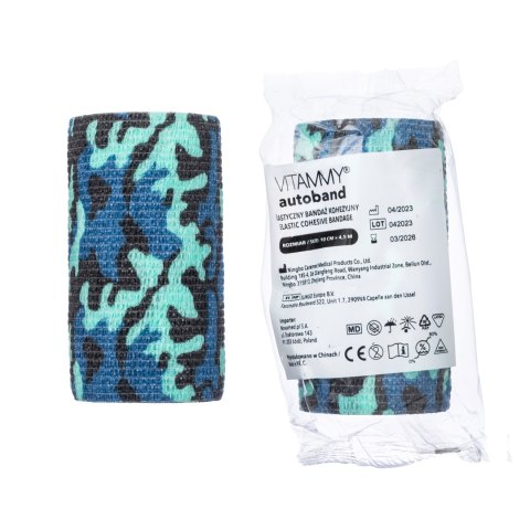 VITAMMY AUTOBAND MORO NIEBIESKIE 10cmx450cm Elastyczny bandaż kohezyjny samoprzylepny