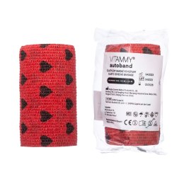 VITAMMY AUTOBAND SERDUSZKA CZARNE 10cmx450cm Elastyczny bandaż kohezyjny samoprzylepny