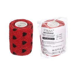 VITAMMY AUTOBAND SERDUSZKA CZARNE 7,5cmx450cm Elastyczny bandaż kohezyjny samoprzylepny