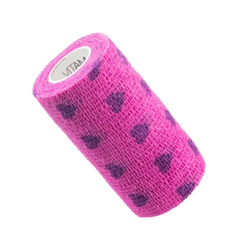 VITAMMY AUTOBAND SERDUSZKA FIOLET 10cmx450cm Elastyczny bandaż kohezyjny samoprzylepny