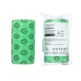 VITAMMY AUTOBAND BUŹKI ZIELONE 10cm x 450cm Elastyczny bandaż kohezyjny samoprzylepny