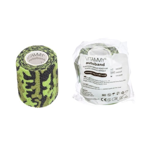 VITAMMY AUTOBAND ZIELONE MORO 7,5cm x 450cm Elastyczny bandaż kohezyjny samoprzylepny