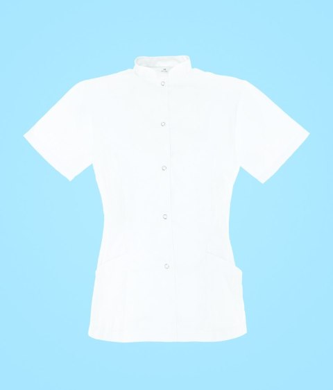 STELO ROZM. M Żakiet medyczny damski ze stójką, biały, 88010/WHTT/M