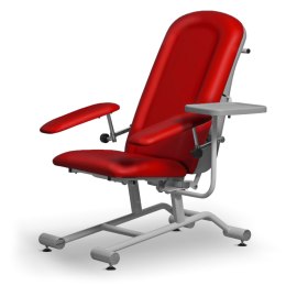 UBM FOZA BASIC CZERWONY 11 Fotel zabiegowy z regulacją oparcia, do pobierania krwi