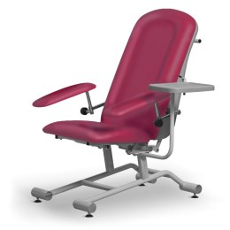 UBM FOZA BASIC FUKSJOWY 19 Fotel zabiegowy z regulacją oparcia, do pobierania krwi