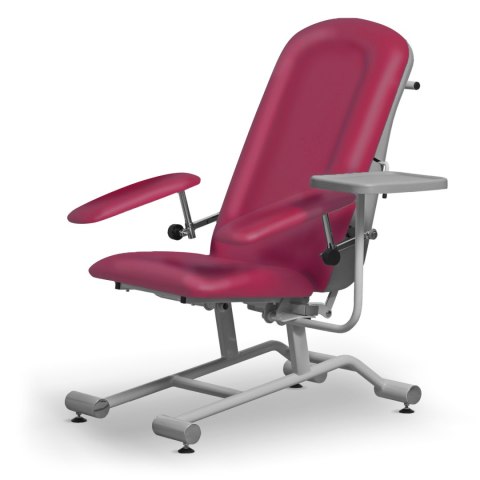 UBM FOZA BASIC FUKSJOWY 19 Fotel zabiegowy z regulacją oparcia, do pobierania krwi