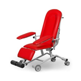 UBM FOZA BASIC MOBIL CZERWONY 11 Fotel zabiegowy z podnóżkiem, mobilny