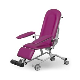 UBM FOZA BASIC MOBIL FUKSJOWY 19 Fotel zabiegowy z podnóżkiem, mobilny