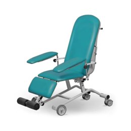 UBM FOZA BASIC MOBIL ZIELEŃ MEDYCZNA 06 Fotel zabiegowy z podnóżkiem mobilny