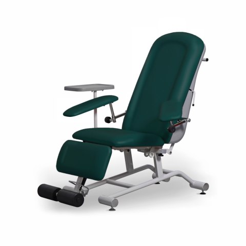 UBM FOZA BASIC PLUS CIEMNOZIELONY Fotel zabiegowy z podnóżkiem, regulacja gazowa