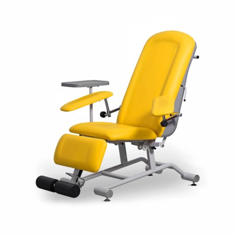 UBM FOZA BASIC PLUS ŻÓŁTY 14 Fotel zabiegowy z podnóżkiem, do pobierania krwi